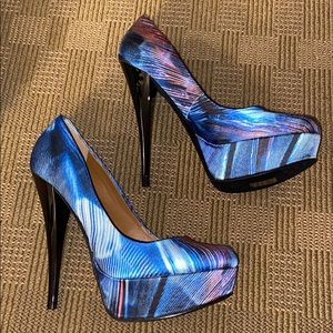 ALDO Jerolda Pumps Shoes Heels Size 7 Blue Multi